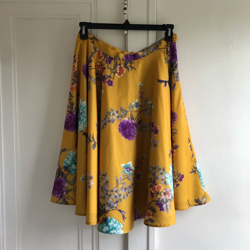 Retro Floral Circle Skirt - Modcloth